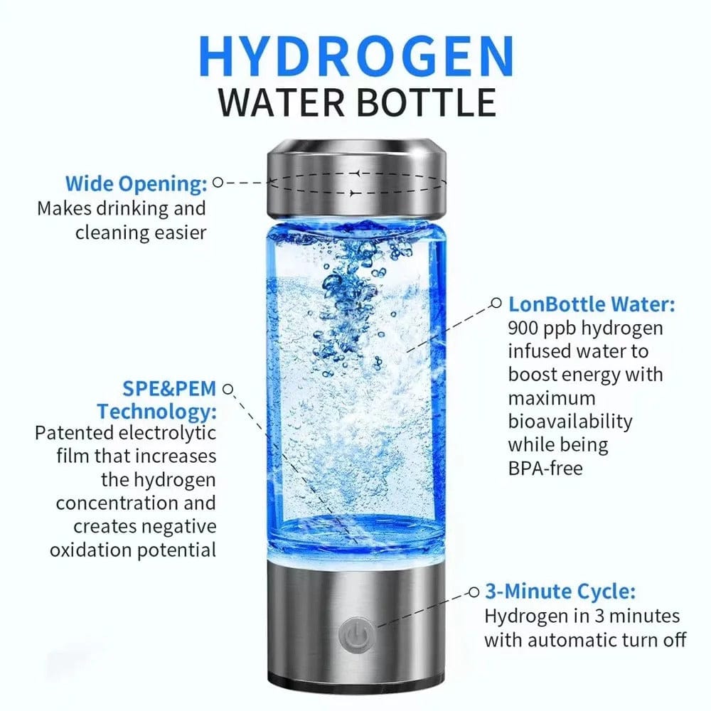 Portable Electric Hydrogen Water Generator Bottle with Titanium Filter