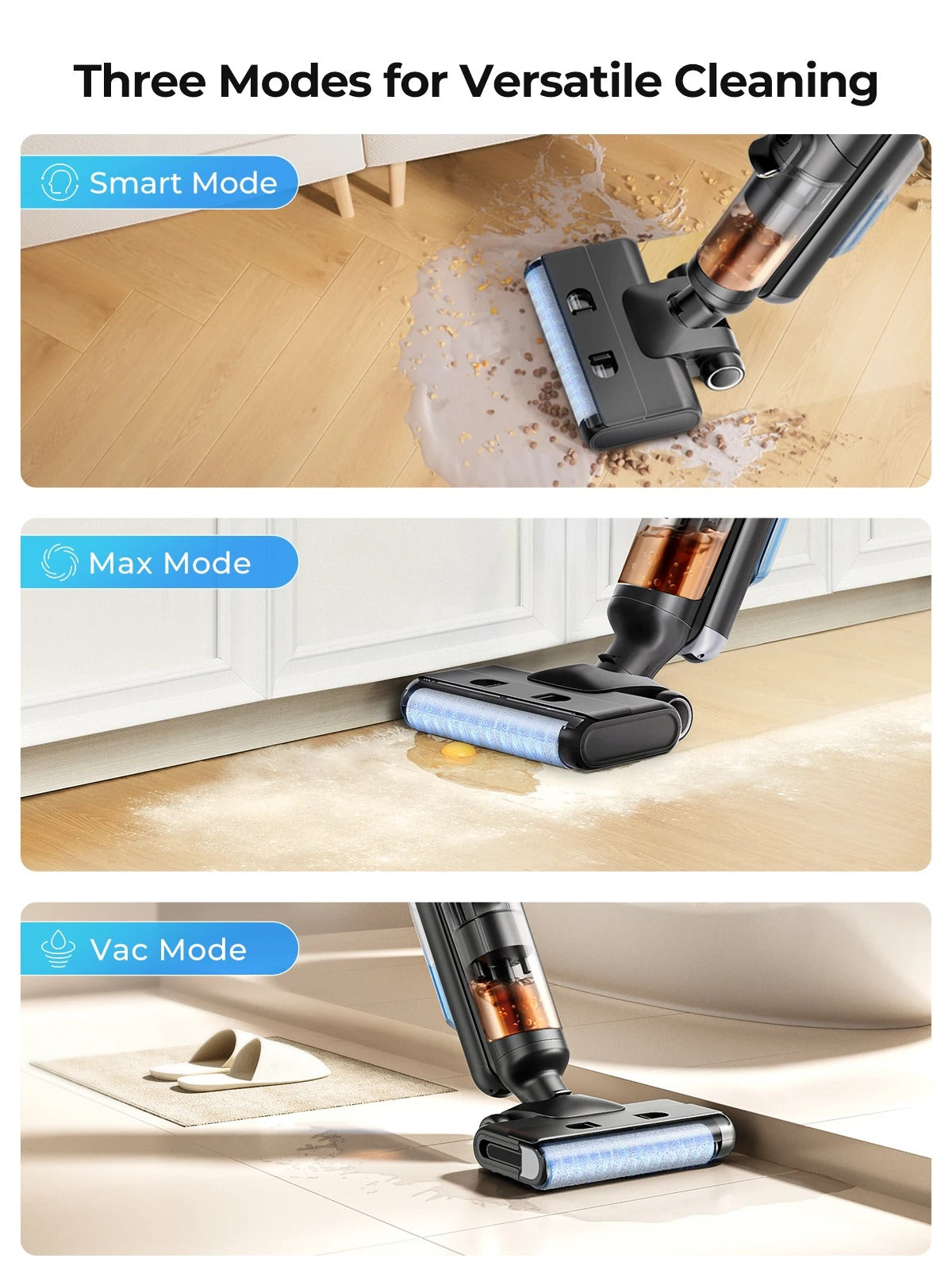 Cordless Wet Dry Vacuum Cleaner – Smart Self-Cleaning Floor Washer