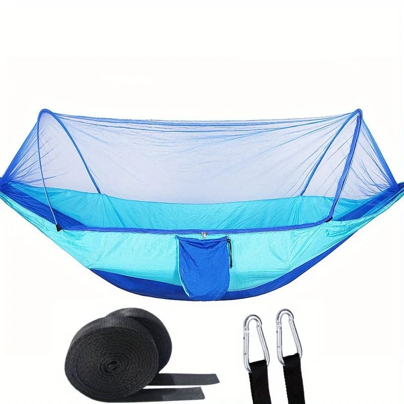 AeroLite 2-in-1 Camping Hammock – Ultralight Parachute Nylon Hammock with Mosquito Net for Outdoor Travel & Garden Use