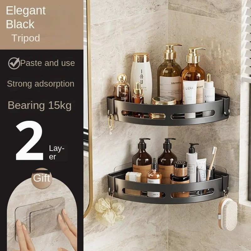 AquaLock No-Punching Shower Shelf