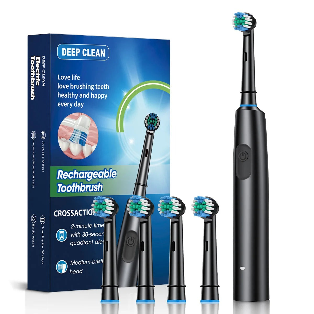 Rotary Electric Toothbrush with Timer