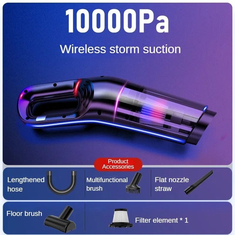 10000Pa Cordless Car Vacuum Cleaner Mini Portable Powerful Handheld
