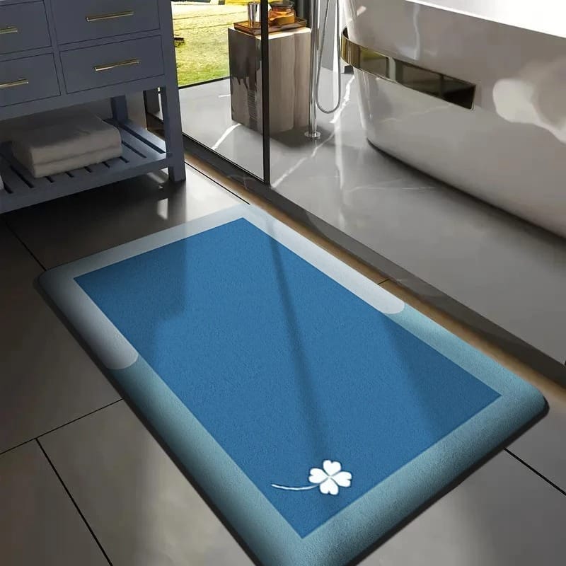 Thick Flannel Absorbent Bathroom Mat Anti-Slip