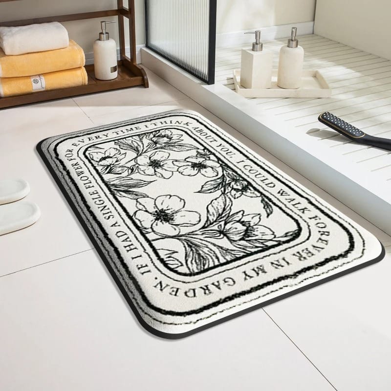 Thick Flannel Bathroom Mat Anti-Slip