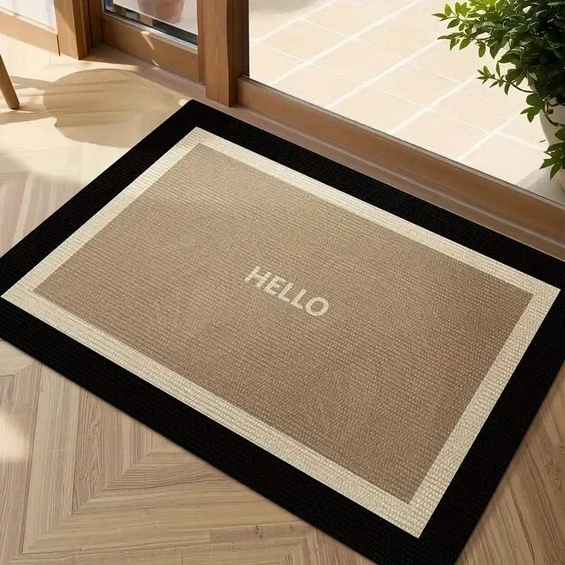 HomeGreet Durable Welcome Door Mat – Stain-Resistant Indoor & Outdoor Entrance Rug