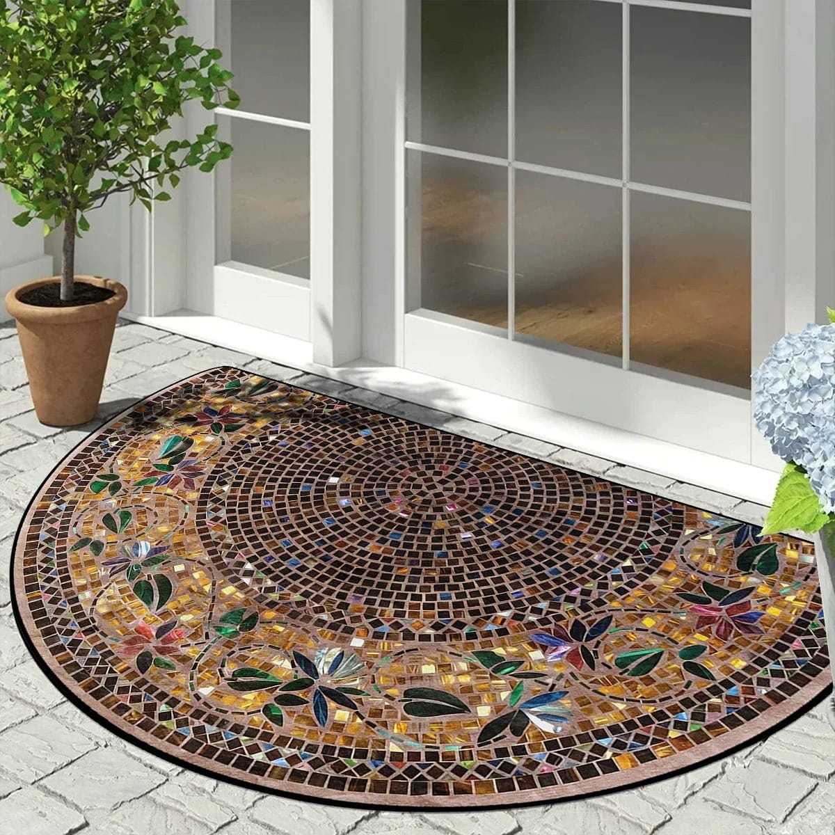 MosaicArc Vintage Non-Slip Door Mat