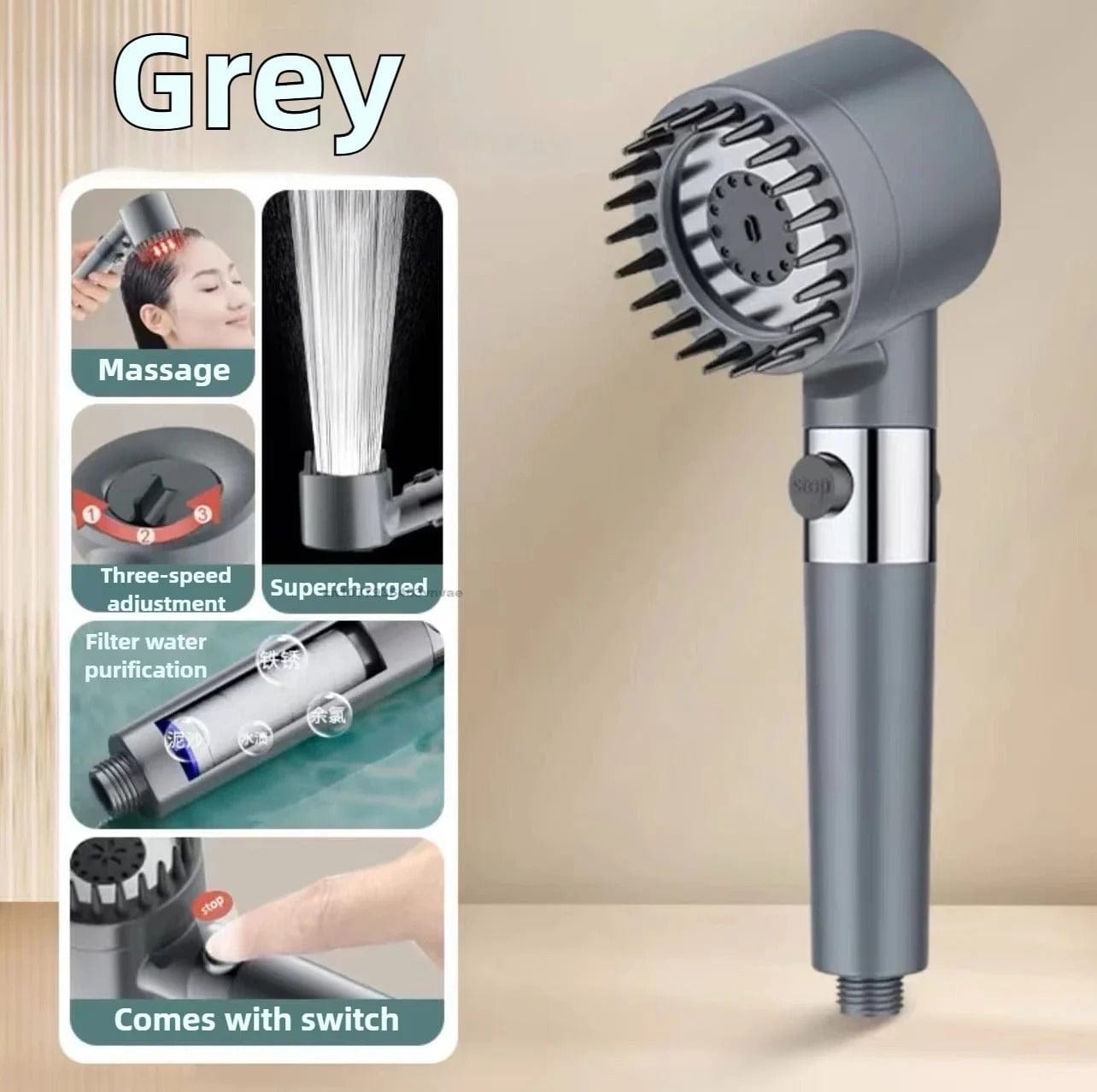 High Pressure Shower Head with Filter