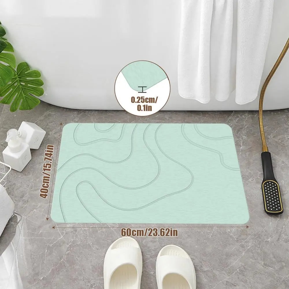 Indoor Diatomite Stone Bath Mat – Soft, Quick Dry & Absorbent
