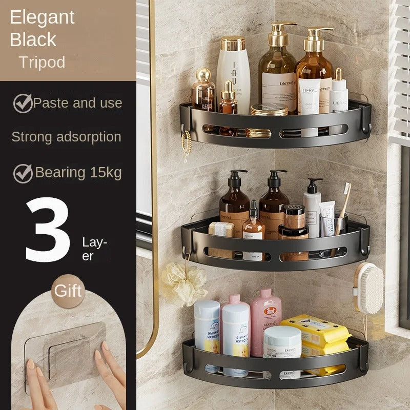 AquaLock No-Punching Shower Shelf