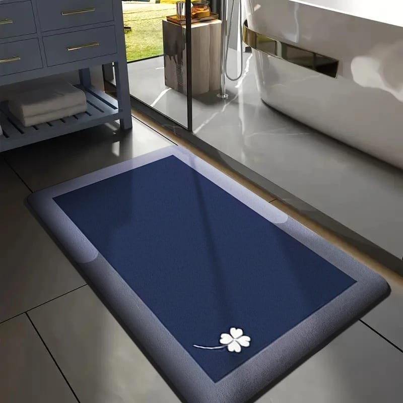 Thick Flannel Absorbent Bathroom Mat Anti-Slip