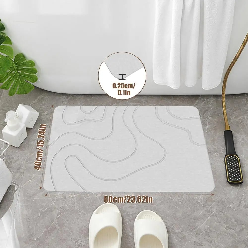 Indoor Diatomite Stone Bath Mat – Soft, Quick Dry & Absorbent
