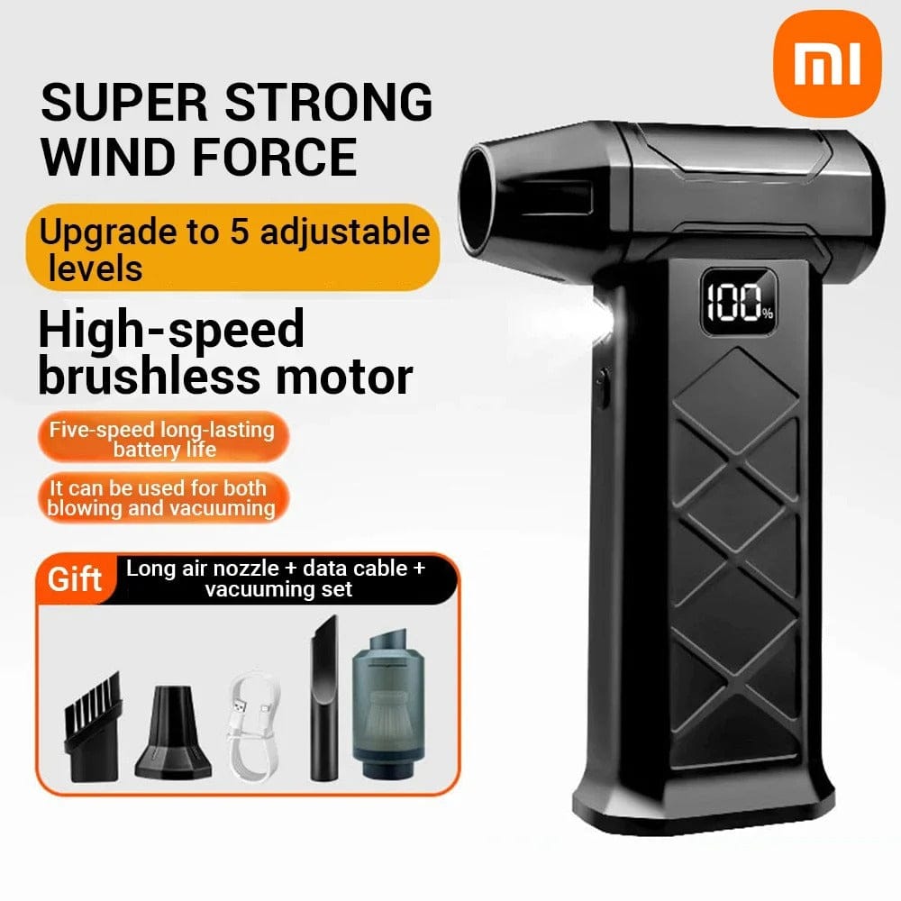 800000RPM Turbo Air Blower Powerful 5-Speed Brushless Handheld Fan