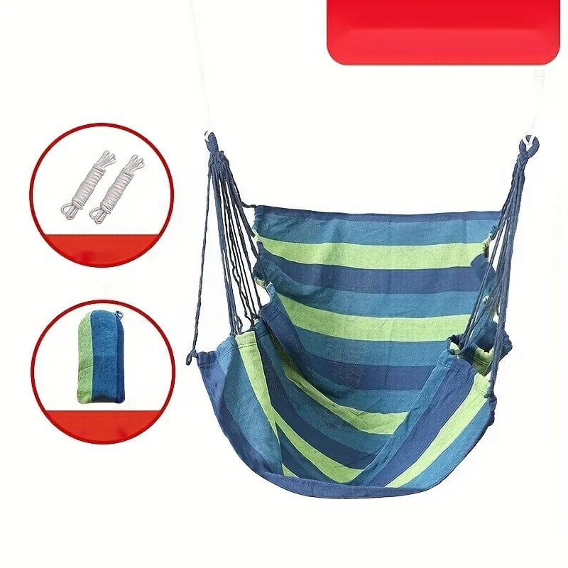 Thick Canvas Hammock with Anti-Rollover Design
