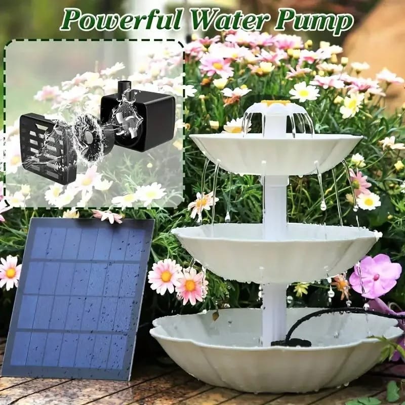 AquaFeather Solar Bird Bath Fountain