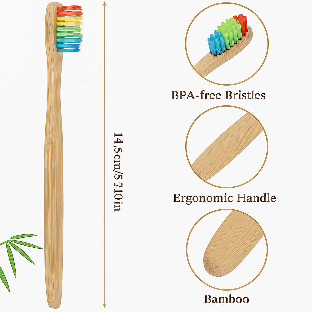 🌿 BambiniBrush™ Eco Kids Toothbrush set Gentle & Microplastic-Free 🌱