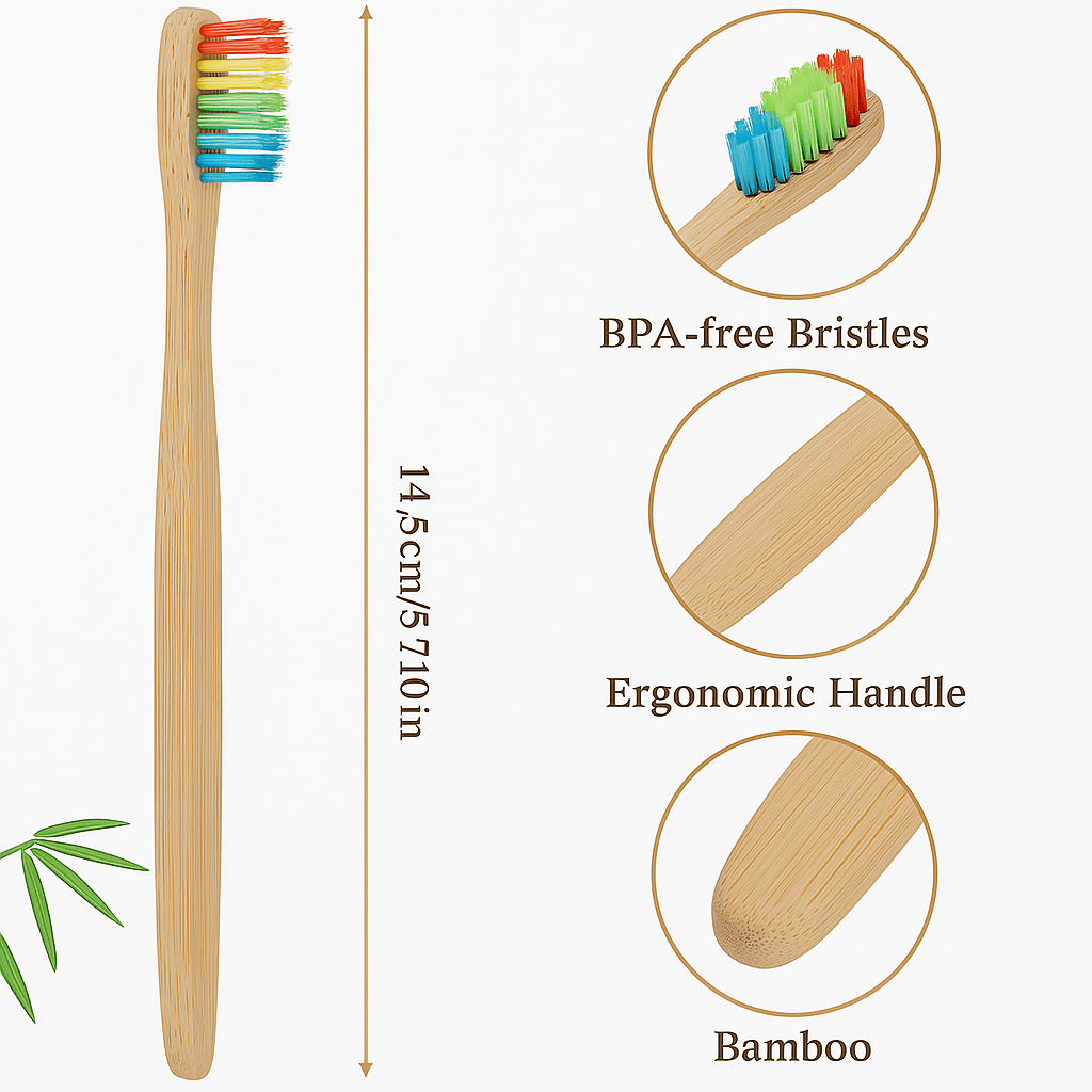 BambiniBrush Eco Kids Toothbrush set Gentle & Microplastic-Free