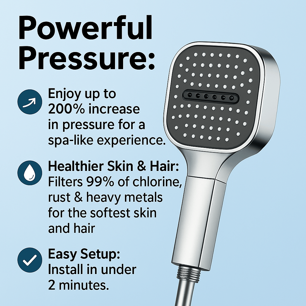 HydroLuxy High-Pressure Shower Head