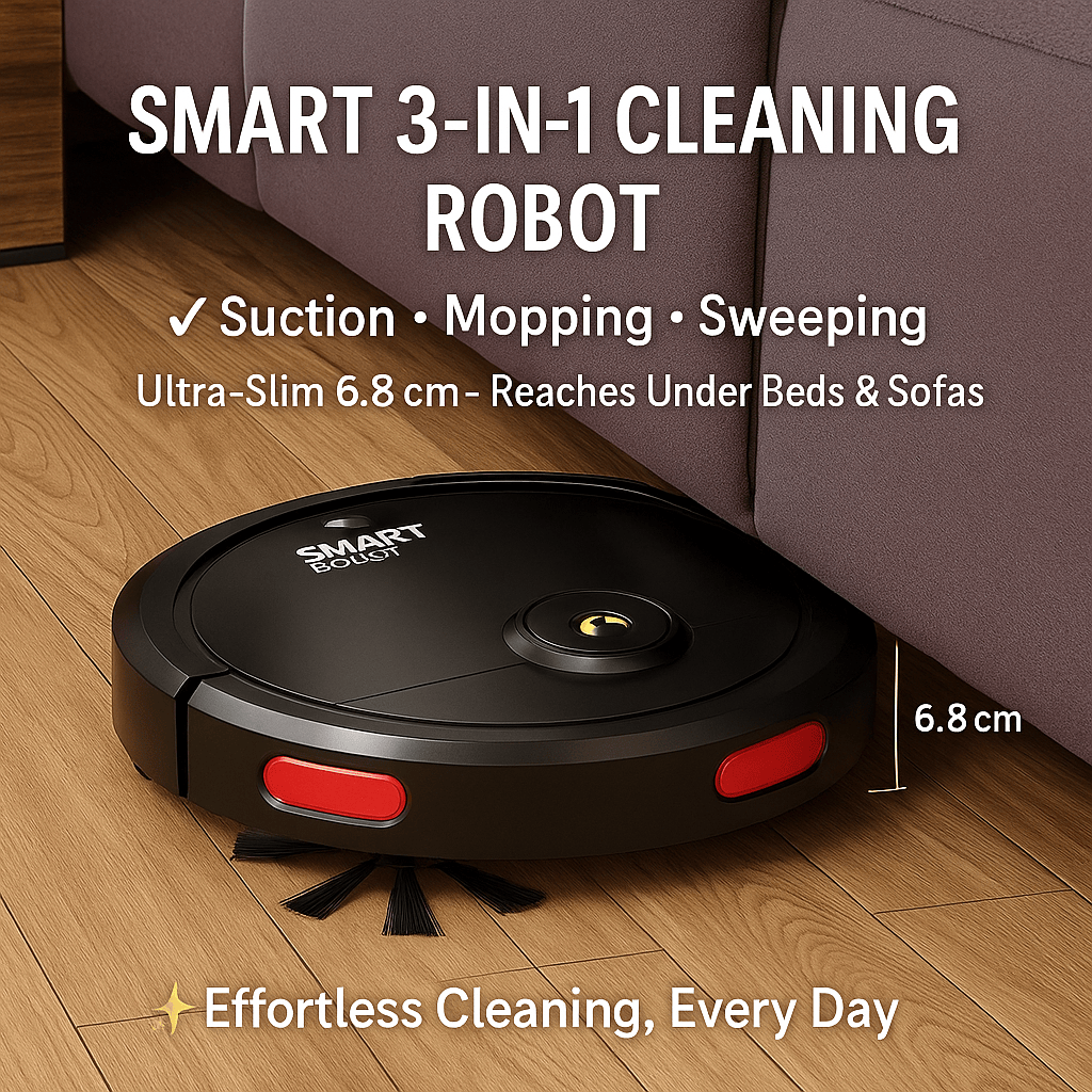 CleanMaster 3-in-1 Robot Vacuum