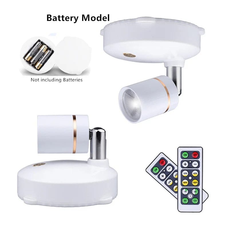 Beamora Cordless LED Spotlights – Dimmable Wireless Lights with Remote