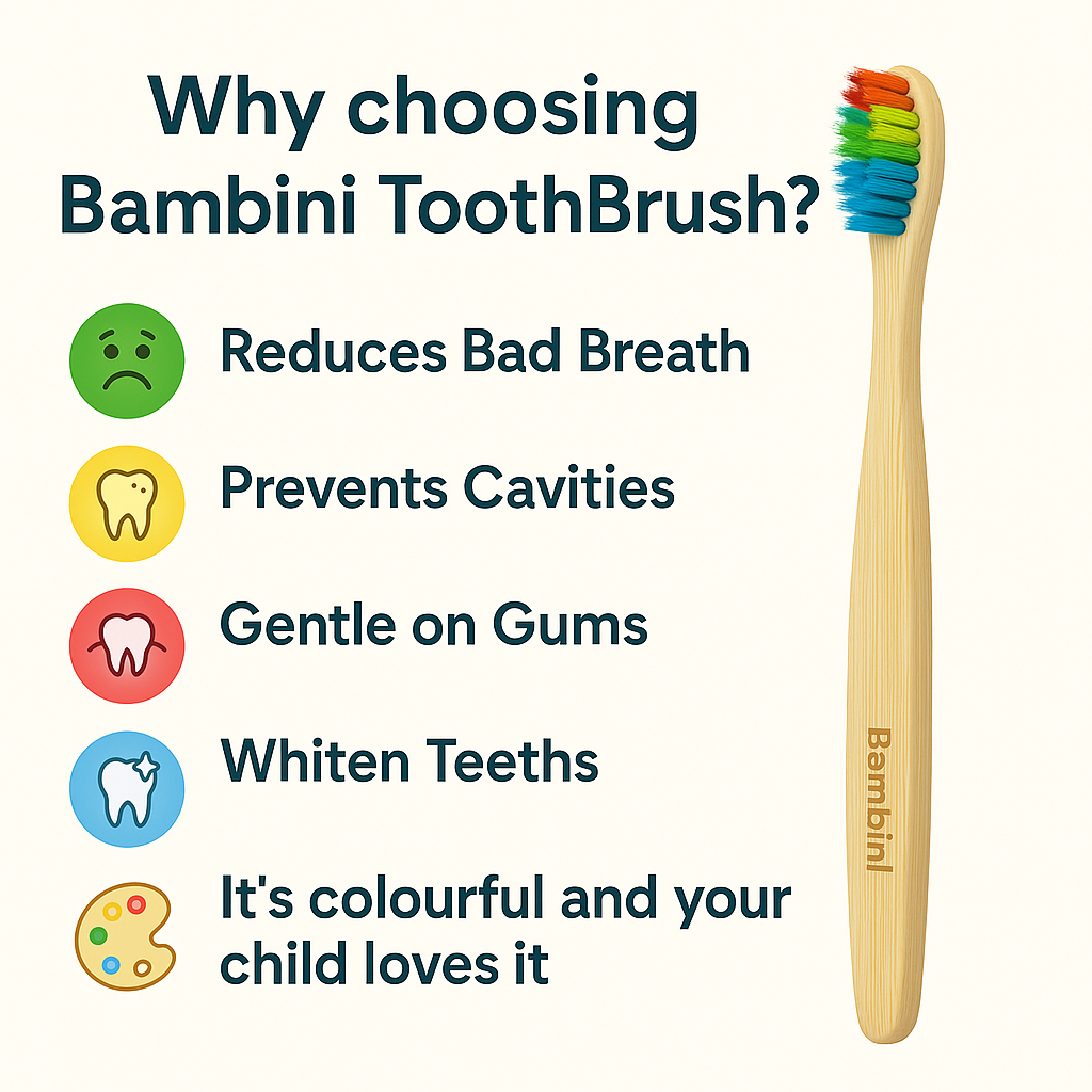 🌿 BambiniBrush™ Eco Kids Toothbrush set Gentle & Microplastic-Free 🌱