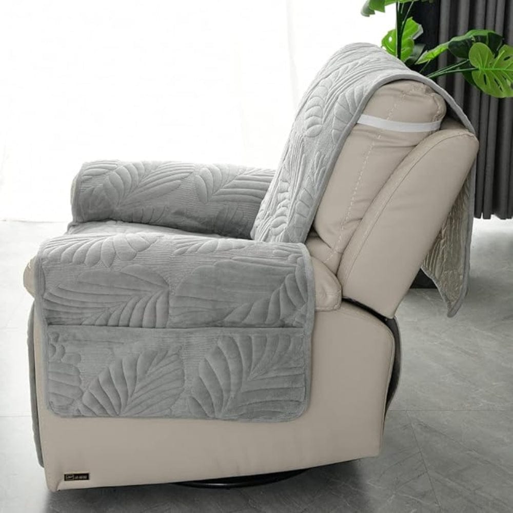 LeafHaven | Verdant Leaf Pattern Recliner Cover