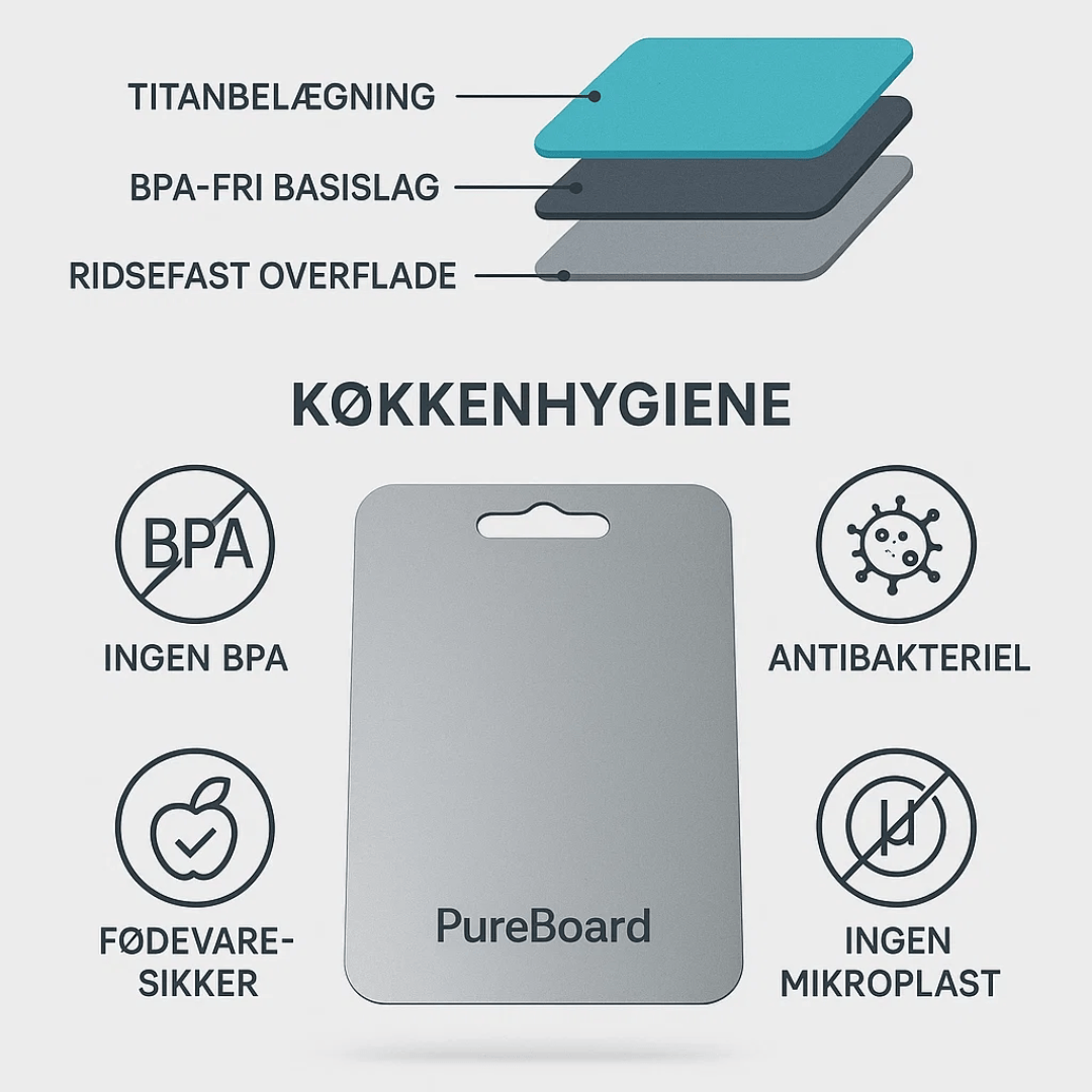 TitanPure Cutting Board – BPA-Free Titanium Board
