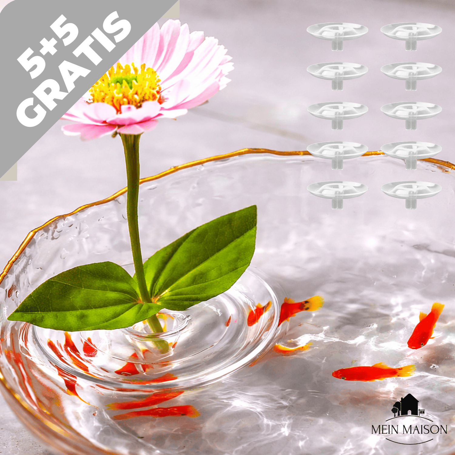 BloomRise | Floating Flower Holders – Keep Blooms Upright Instantly (10-Pack)