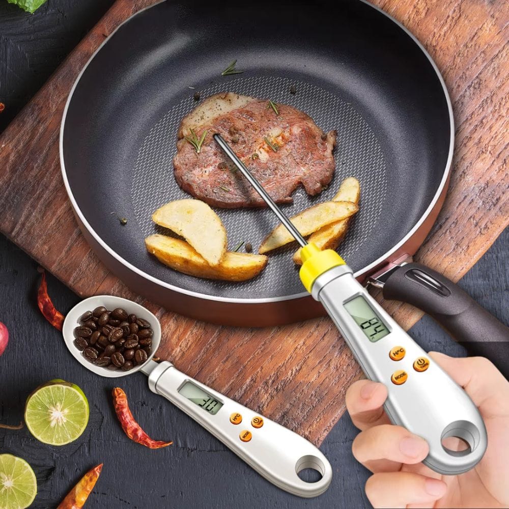 ThermoSpoon | 2-in-1 Digital Mini Spoon Scale & Food Thermometer