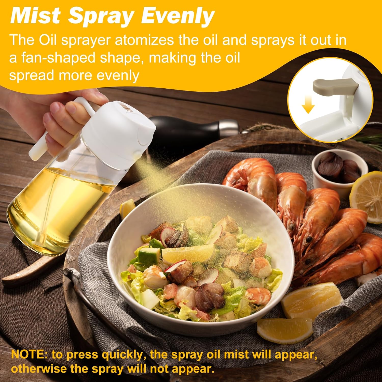 DripMist | 2 Pack Oil Dispenser and Sprayer Bottle