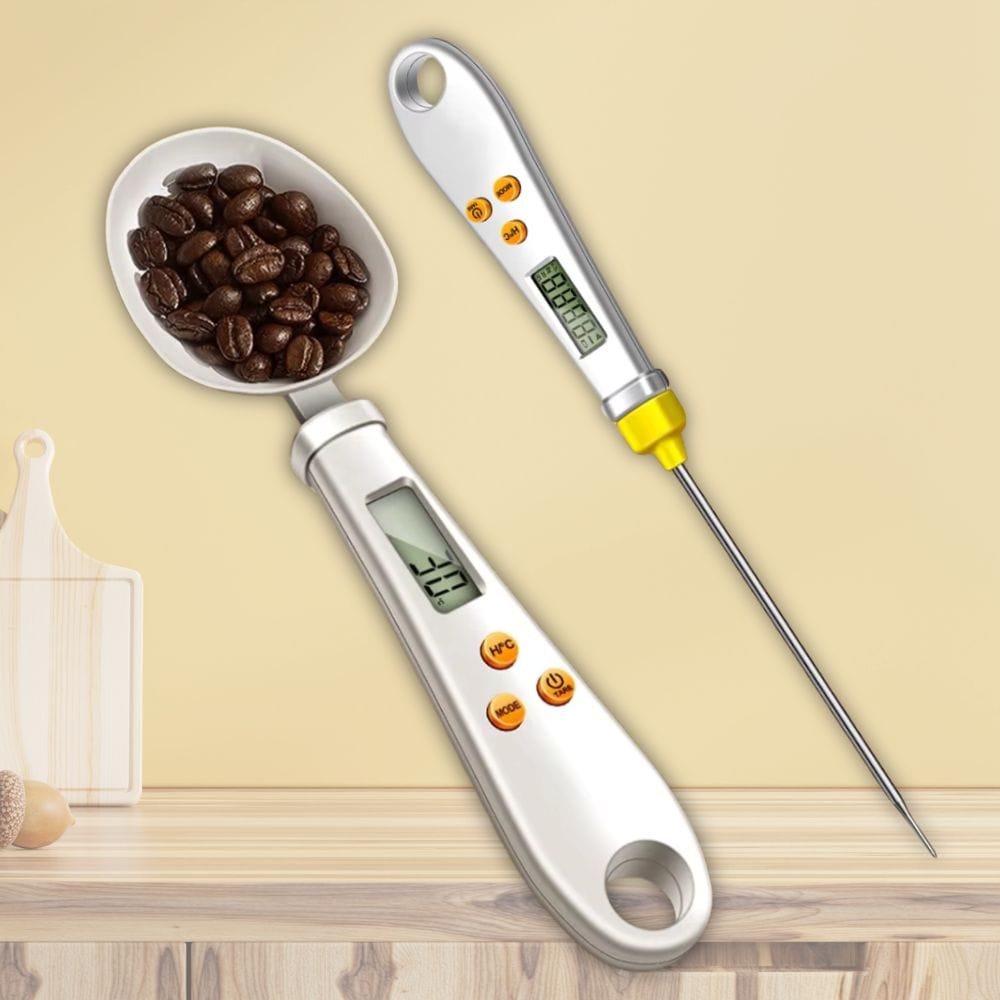 ThermoSpoon | 2-in-1 Digital Mini Spoon Scale & Food Thermometer