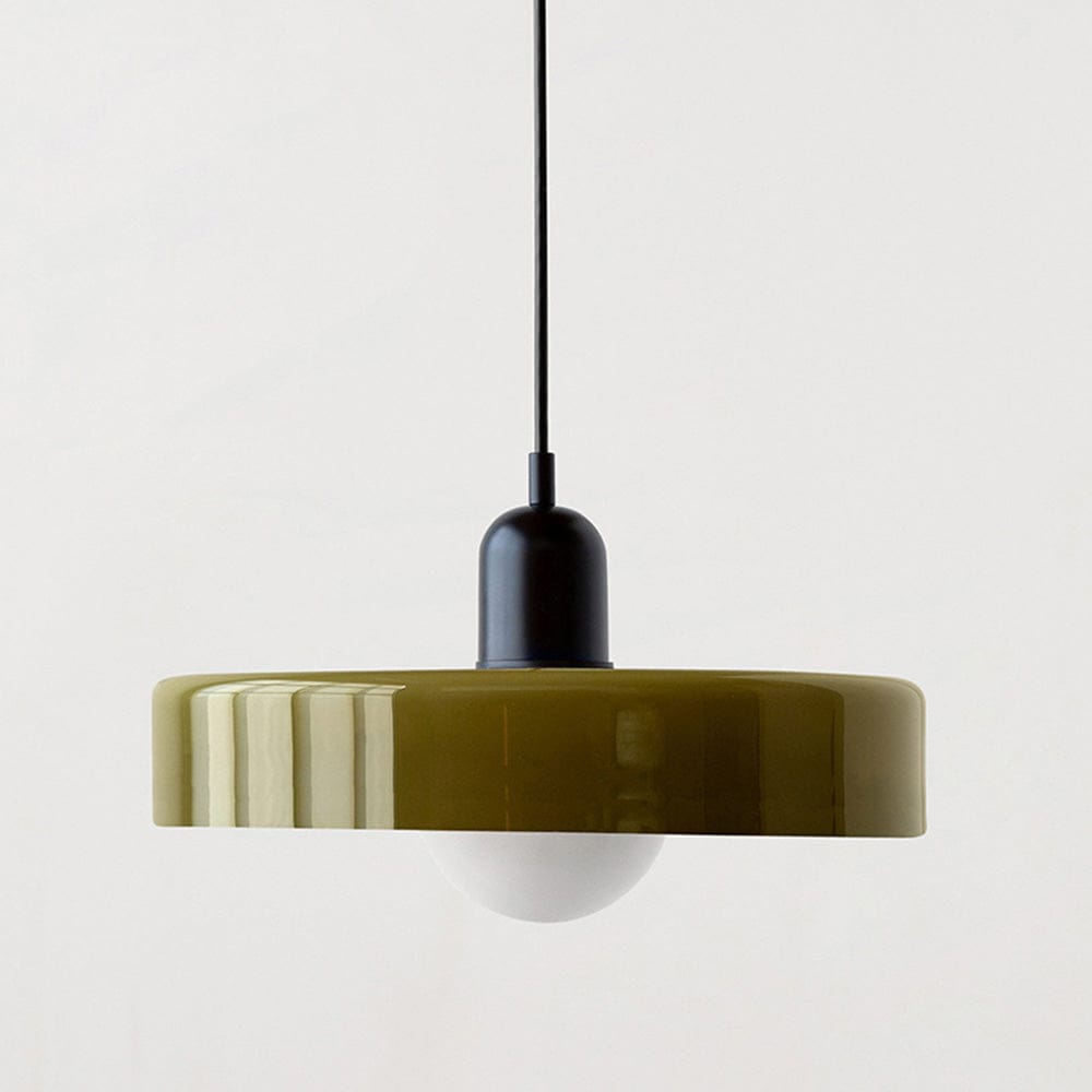 Bauhaus Pendelleuchte Aus Farbigem Glas