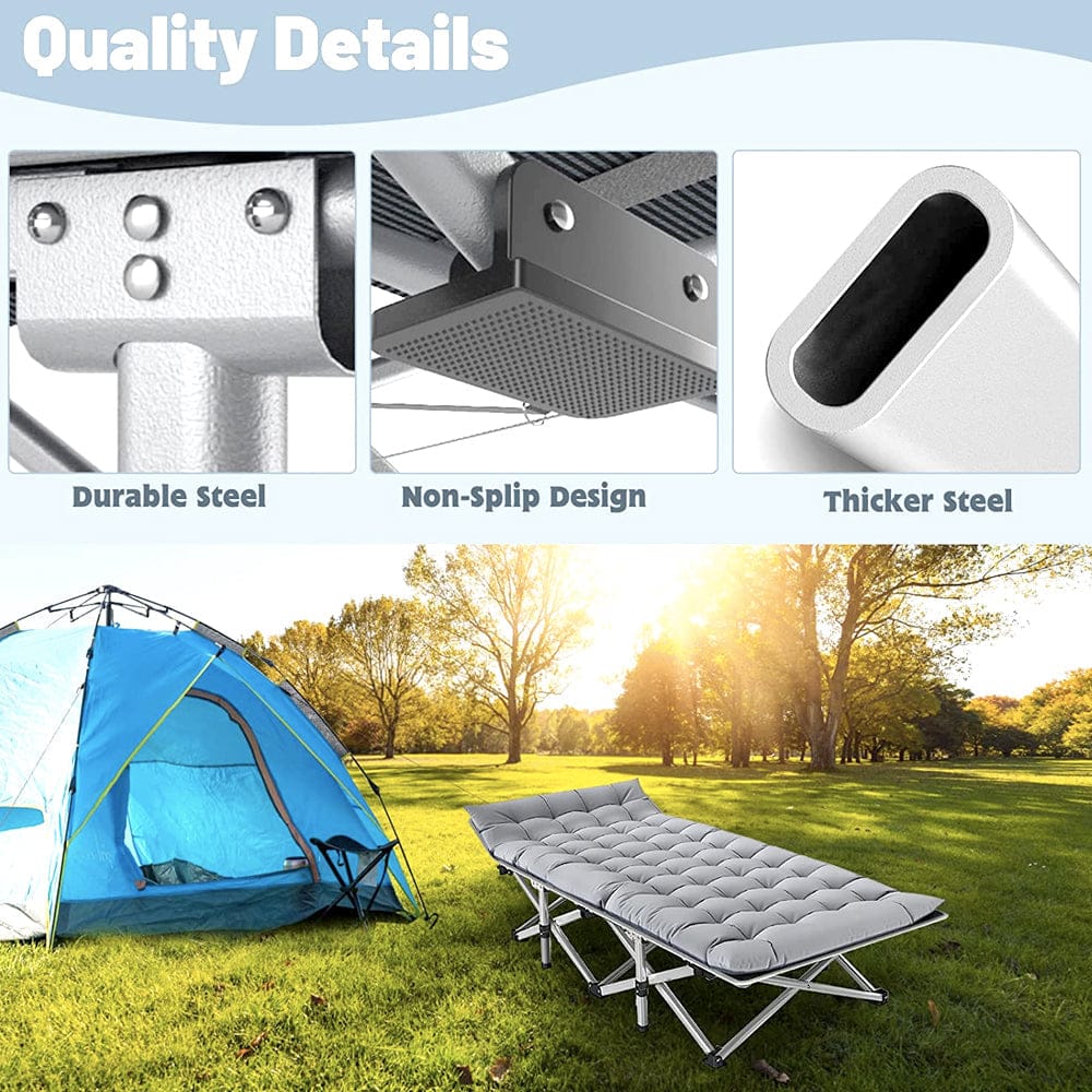 Camping Cots - Luxury Sleeping Cots Include Bed With Mattress - WarehousesChoice