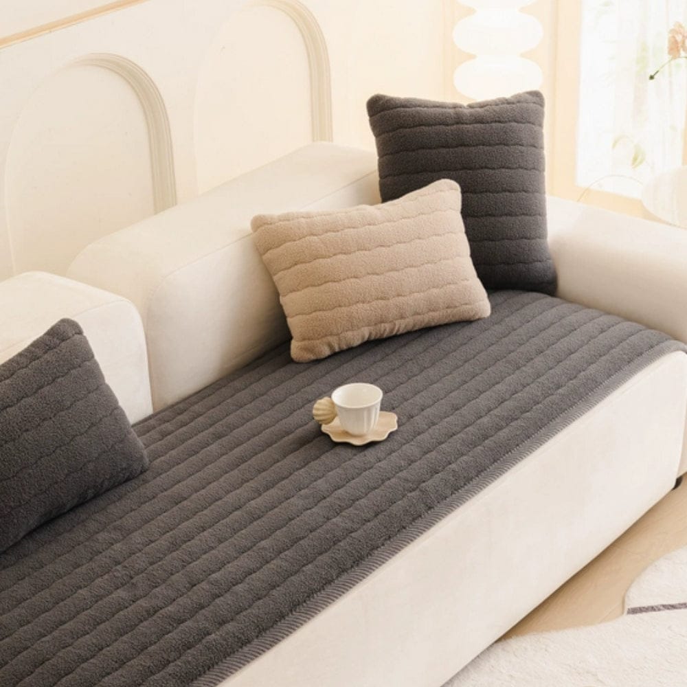 Plushora | Chic Thick Plush Sofa Cover