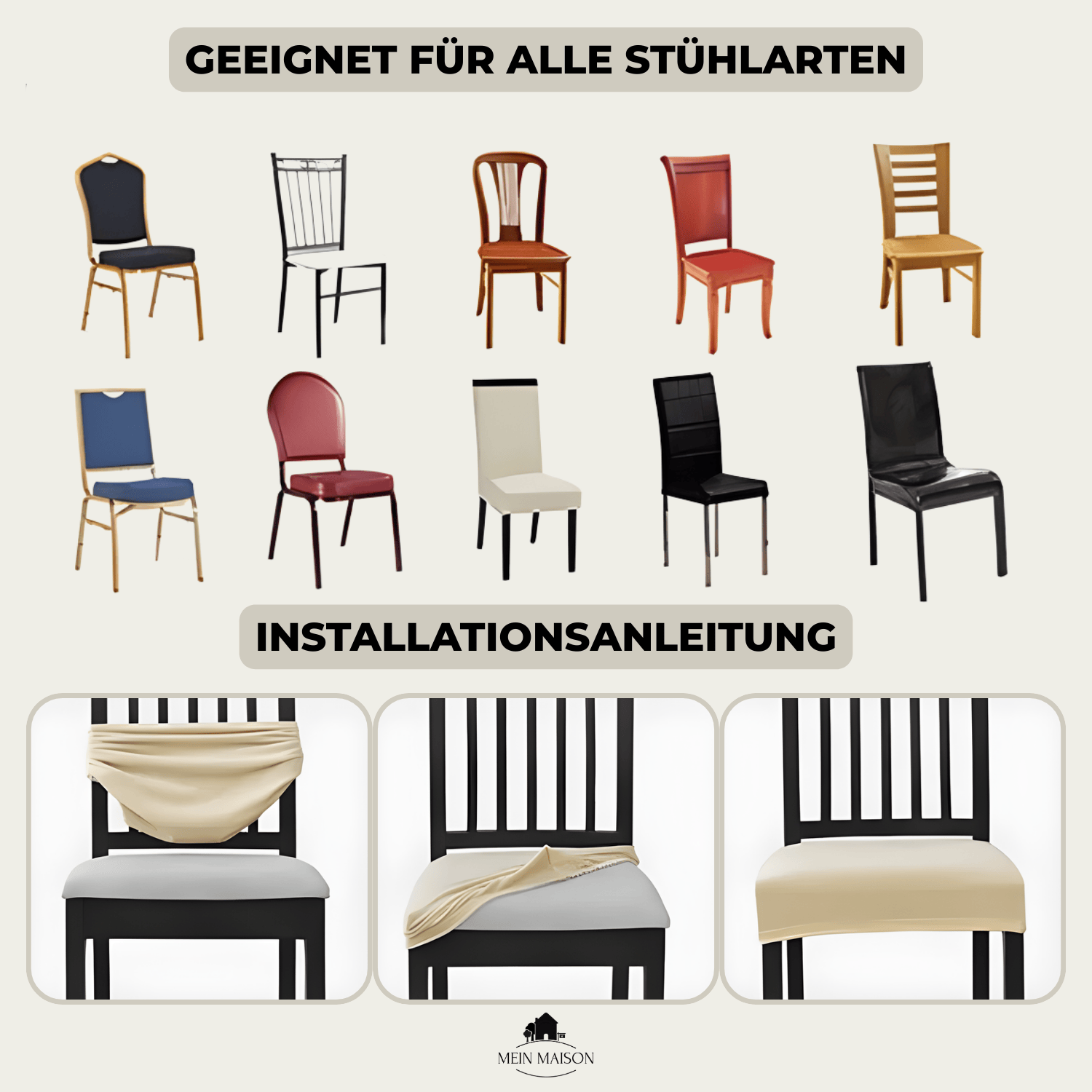 SilqueShield | Stylish Waterproof Chair Covers [4 pack]