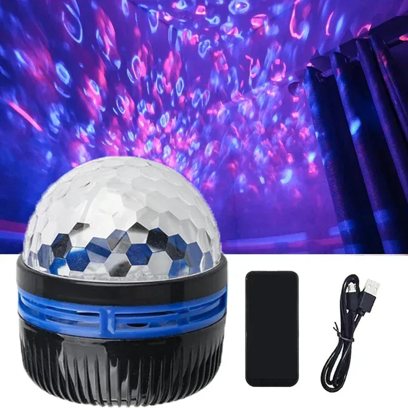 AuroraFlux Northern Lights Projector – RGB Mood Light with Music Sync & Remote Control