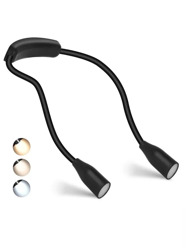 FlexiGlow LED Neck Lamp – USB Rechargeable, 3 Light Colours & Stepless Dimmable
