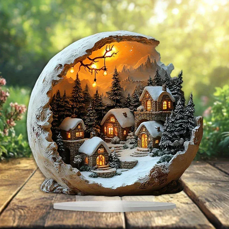 Bohevia Christmas Decoration – Boho Style Acrylic Decor Figure (23 × 20 cm)