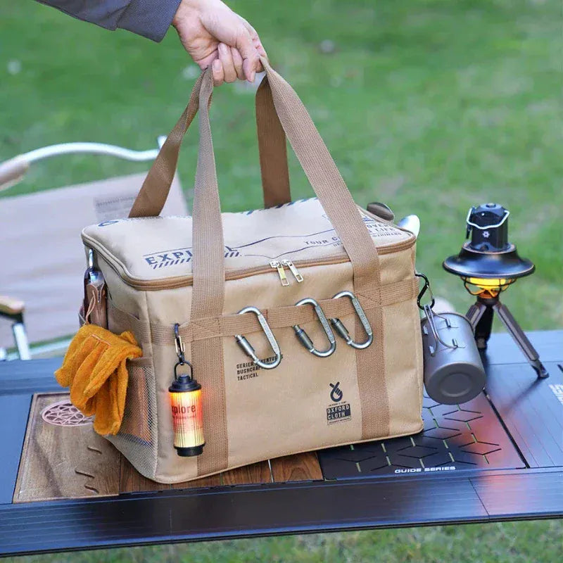 42L Tactical Insulated Camping Storage Bag – Waterproof Folding Picnic Box & Outdoor Gear Organiser for Field & Expedition Use