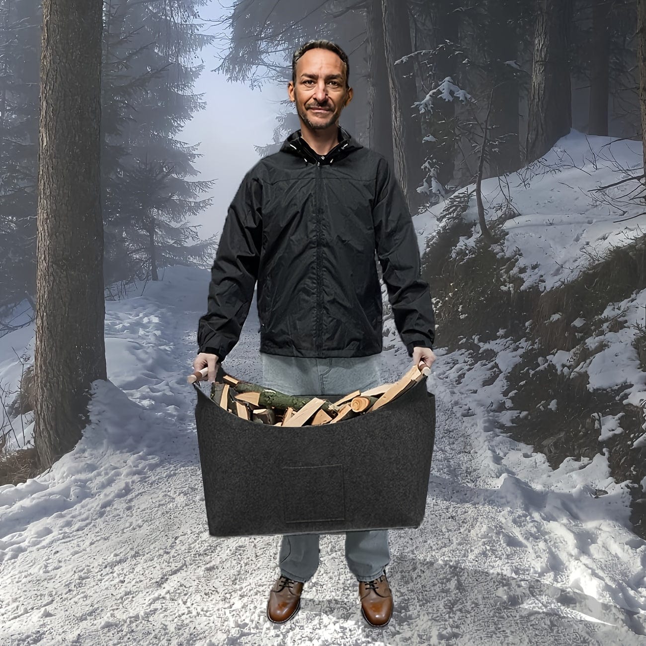 HearthFold | Felt Firewood Basket