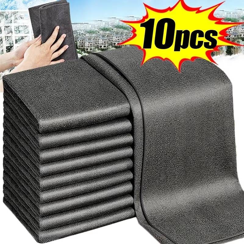 PureWipe | 10pcs Versatile Microfiber Cloths for Windows, Car & Kitchen