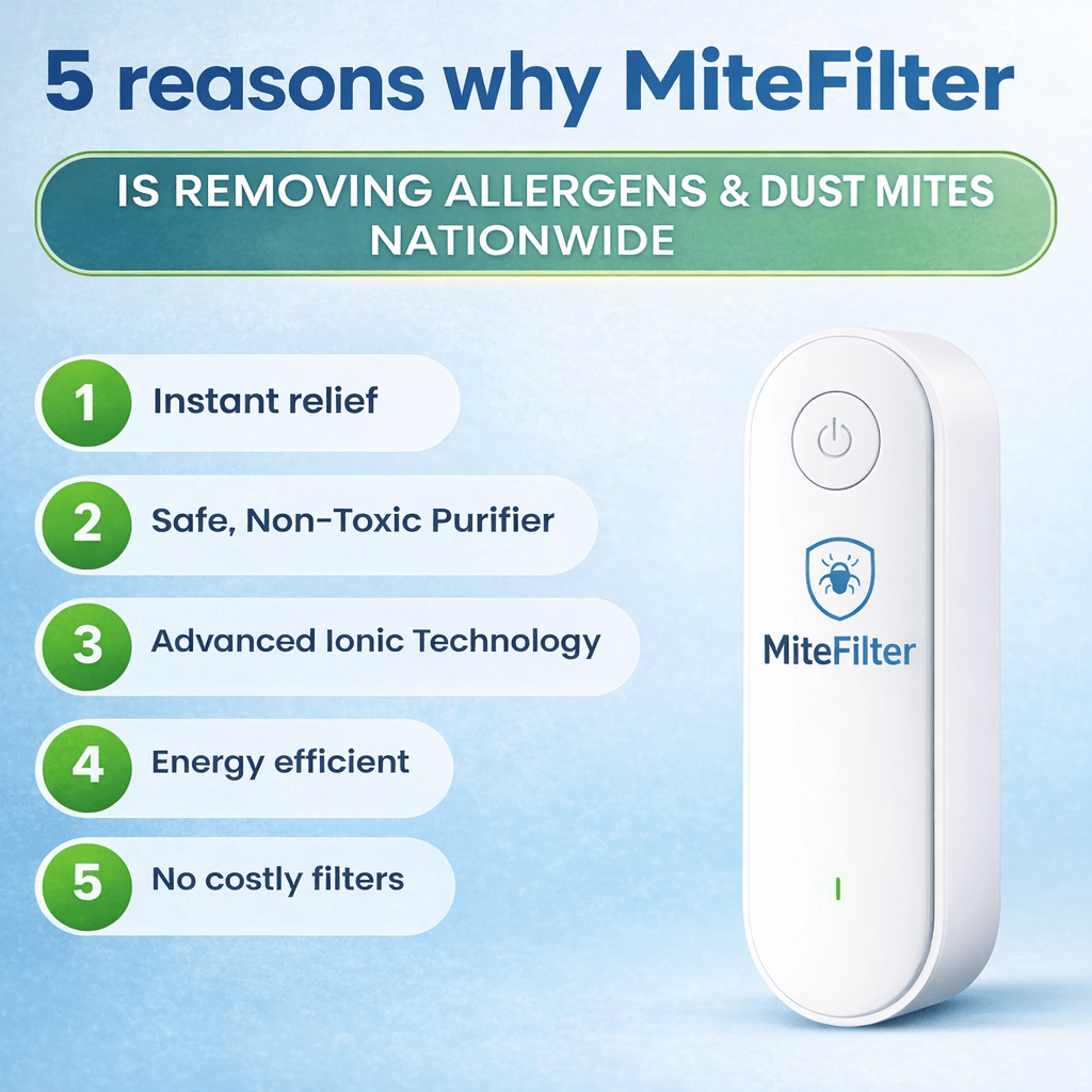 MiteFilter™ Dust Mites Mini Air Purifier