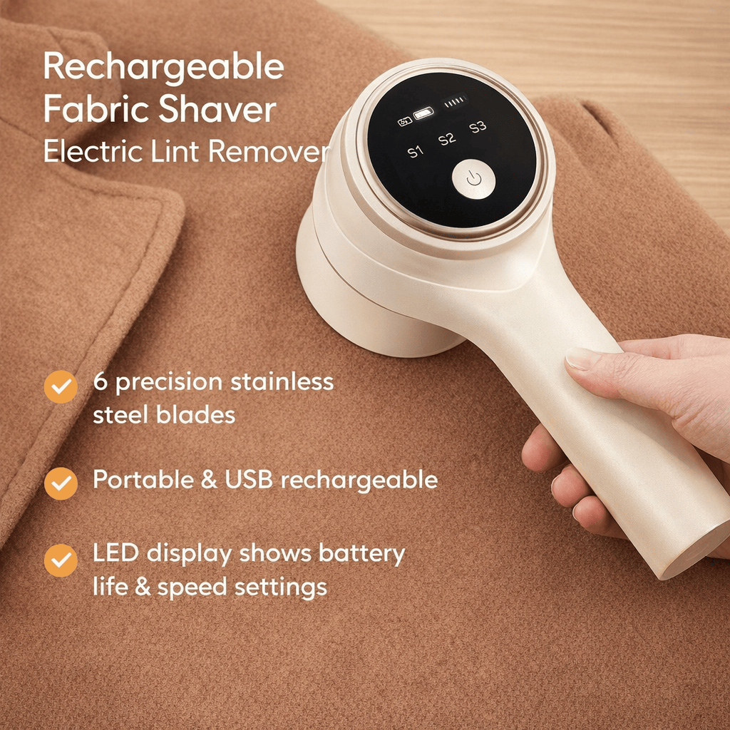 Rechargeable Fabric Shaver Electric Lint Remover with LED Display
