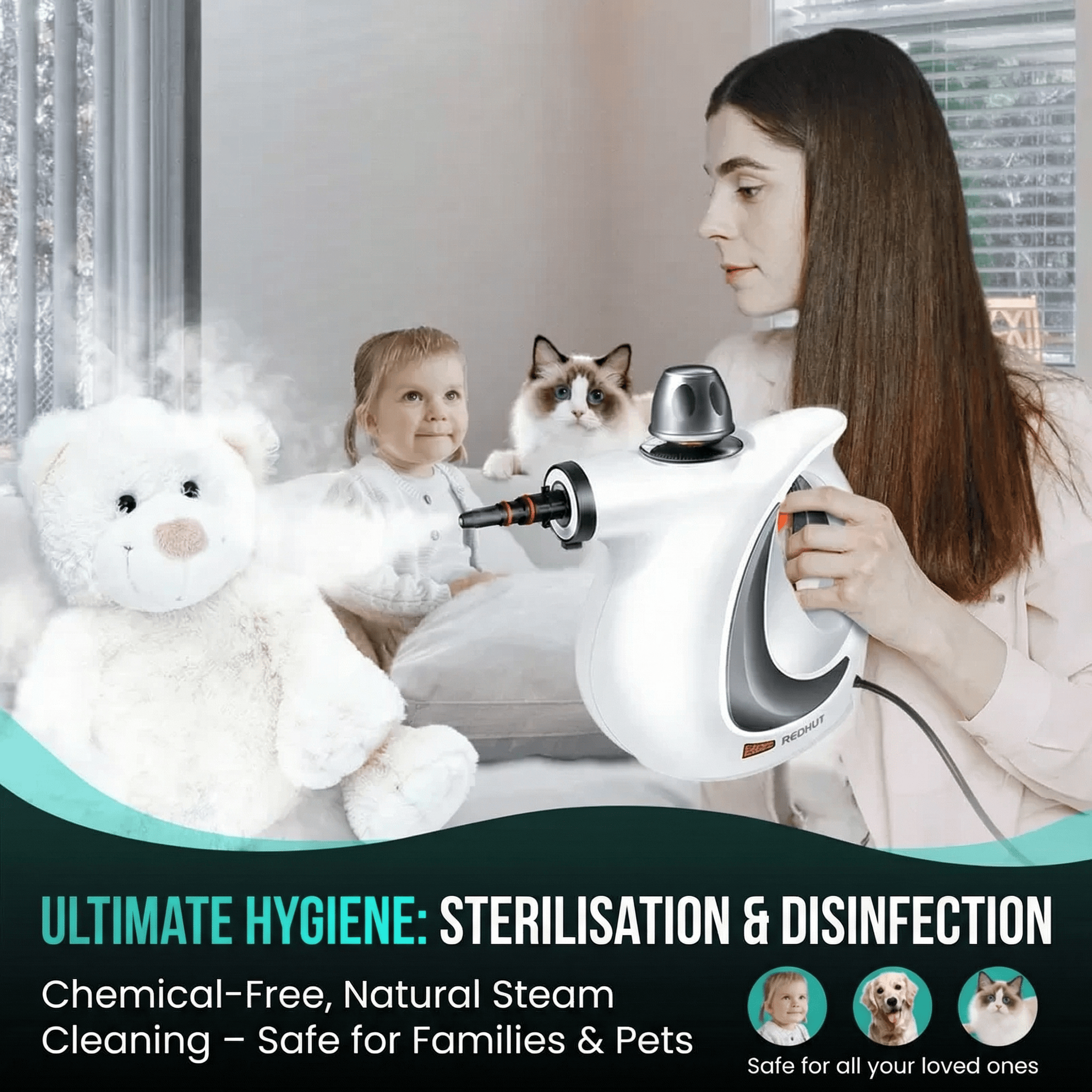 SteamPro - Handheld Multi-Surface Steam Cleaner for Deep Cleaning