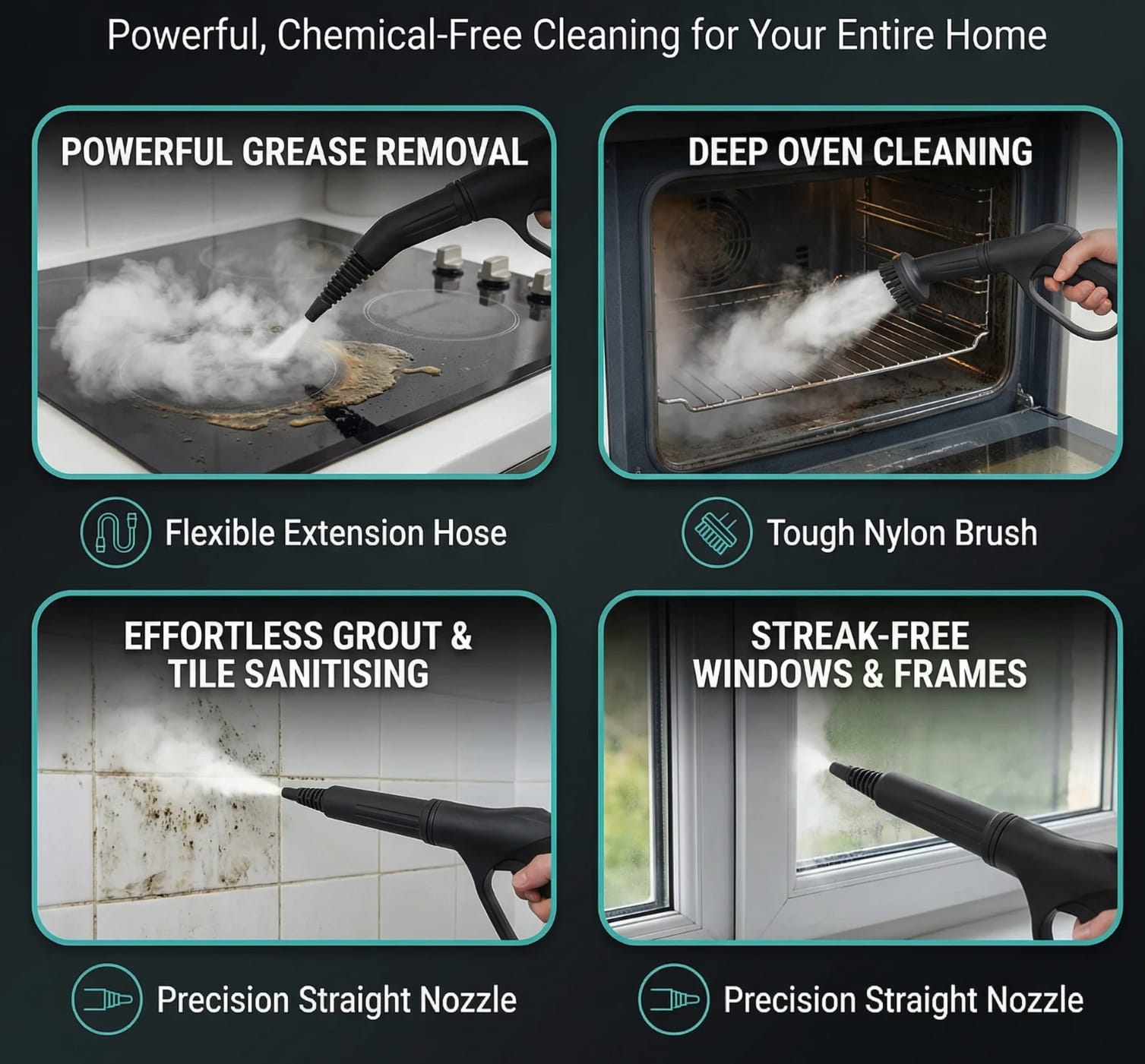 SteamPro - Handheld Multi-Surface Steam Cleaner for Deep Cleaning