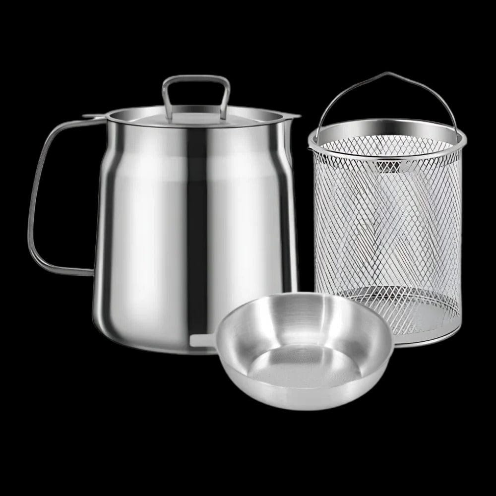 FryZen | 2-in-1 Deep Frying Pot with Built-In Oil Strainer
