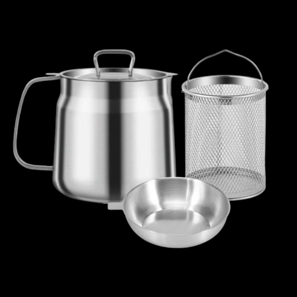 FryZen | 2-in-1 Deep Frying Pot with Built-In Oil Strainer