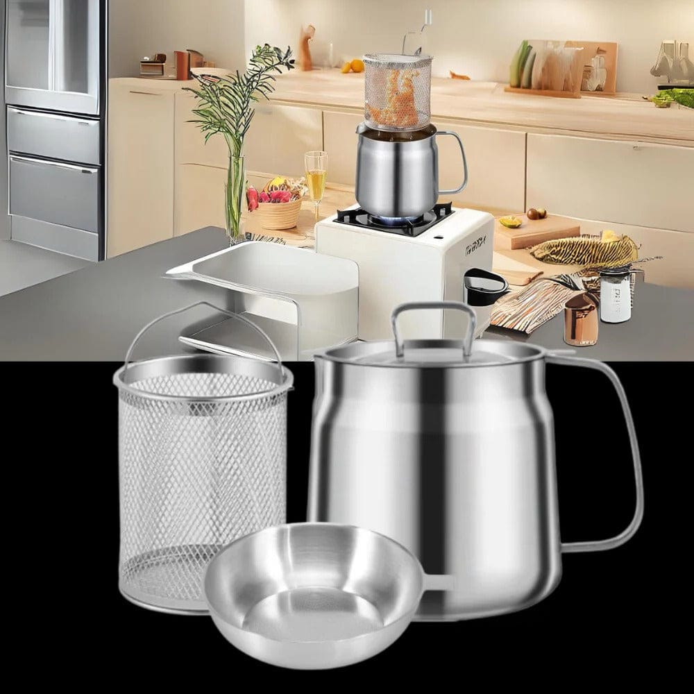 FryZen | 2-in-1 Deep Frying Pot with Built-In Oil Strainer
