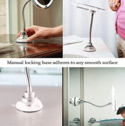 GlowFlex | 10X Magnifying LED Lighted Flexible Mirror