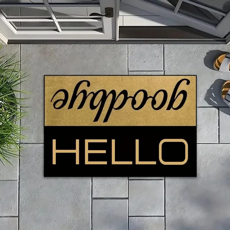 HomeGreet Durable Welcome Door Mat – Stain-Resistant Indoor & Outdoor Entrance Rug