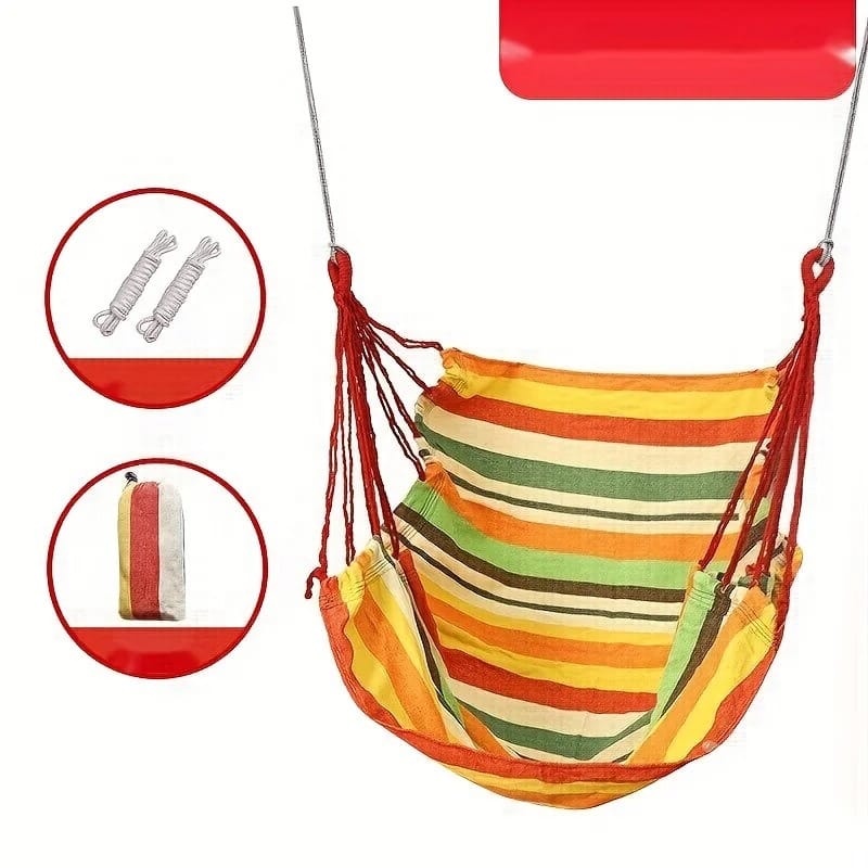 Thick Canvas Hammock with Anti-Rollover Design